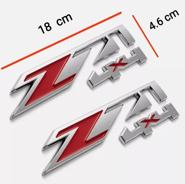 Emblemas Para Z71 4x4 Cromo Chevrolet Cheyenne Silverado - Imagen 2